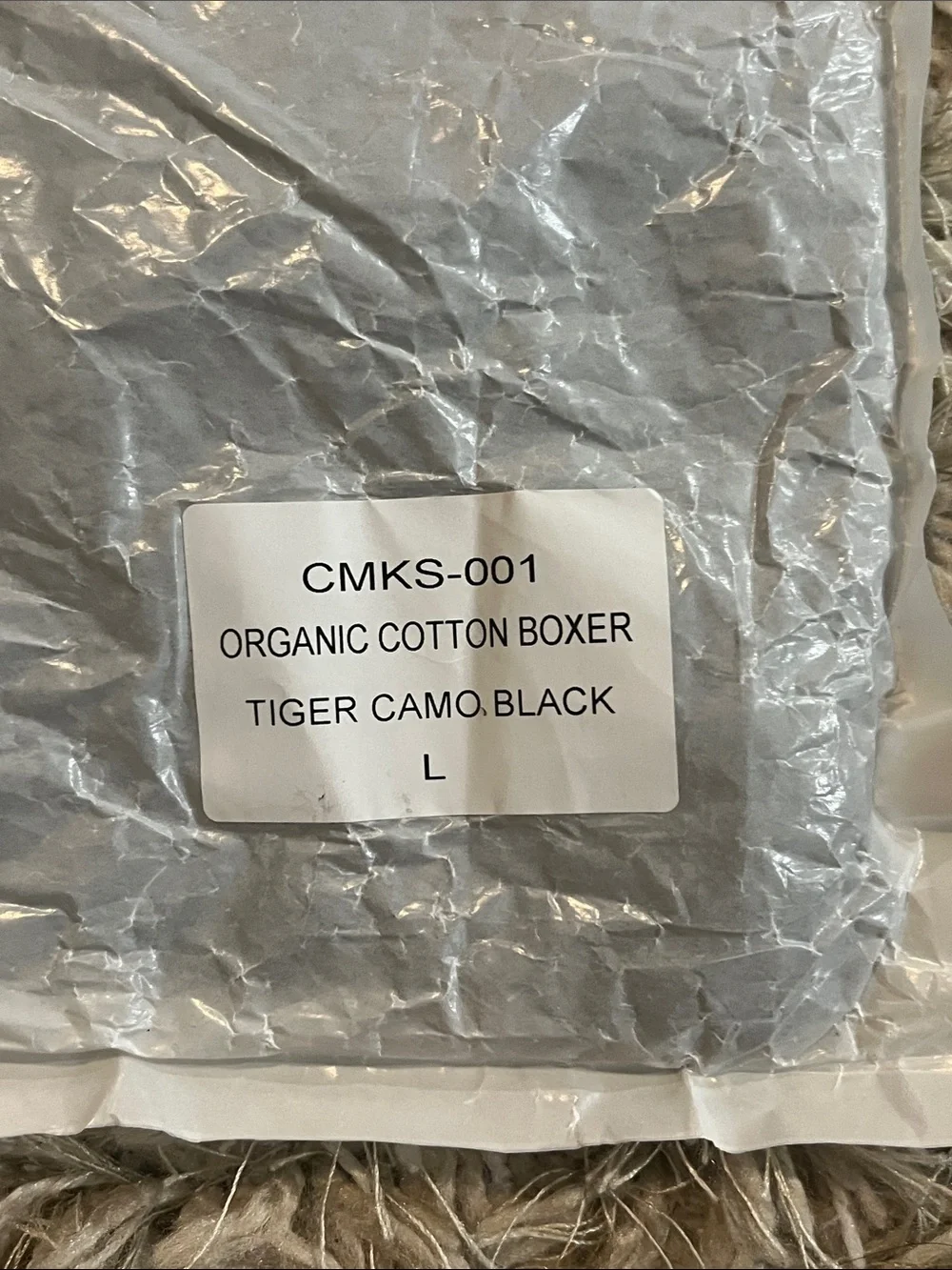 Cove Organic Cotton Boxers - Tiger Camo Black